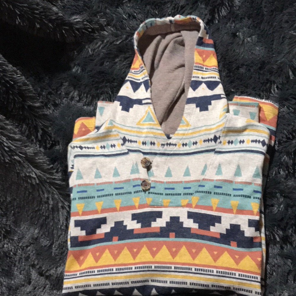 Tribal long sleeve hoodie